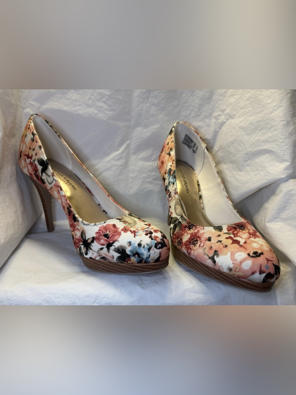 Pink Multicolor/Floral Heels